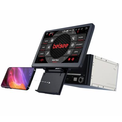 Belsee Newest 10.1 inch Double Din Car Stereo Wireless Apple CarPlay Android 12 Auto 2 Din Head Unit Universal Car Radio Replacement Built In Wireless Fast Car Charger GPS Navigation Audio Upgrade Multimedia Player DAB 4G LTE Bluetooth Wifi