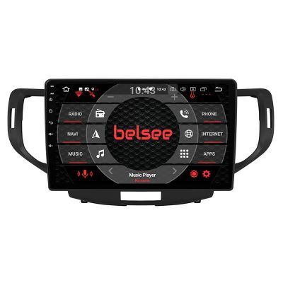 Belsee Best Aftermarket Stereo Upgrade Car Radio Replacement Android 12 Auto Head Unit for Euro Honda Accord 8 Acura TSX 2008-2012 Wireless Apple CarPlay GPS Navigation Audio CD Multimedia Player Wifi Ram 8GB Rom 128GB 9 Inch Touch QLED Touch Screen
