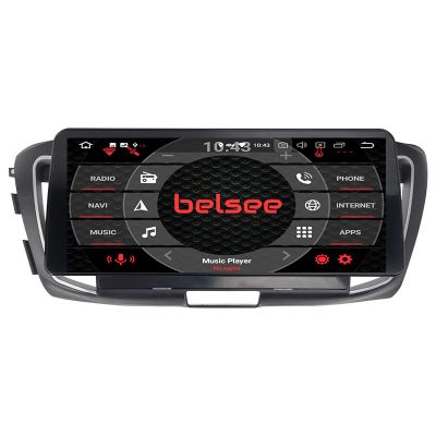 Belsee Best Aftermarket 12.3 inch QLED Touch Screen Stereo Upgrade Android 12 Auto Head Unit for 2013-2017 Honda Accord 9th Gen Wireless Apple Carplay GPS Navigation System Audio VIdeo Multimedia Player DVD CD WIfi Bluetooth Sat Nav DAB Radio Replacement