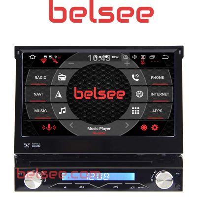Belsee Aftermarket Best Single 1 Din Android 8.0 Oreo Car Stereo Auto Head Unit 7 Inch Touch Dual Screen Autoradio GPS Audio Music System with Bluetooth and Navigation Octa Core PX5 Ram 4GB Rom 32GB TPMS