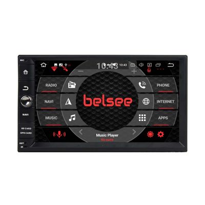 Belsee Best Android 12 Auto Head Unit Double 2 Din Car Radio Stereo Universal 7 Inch Touch Dual Screen GPS Navigation with DSP Amplifier Bass Audio Sound System Subwoofer Control PX5 PX6 Ram 4GB Rom 64GB 4K Video Multimedia Player Support Carplay