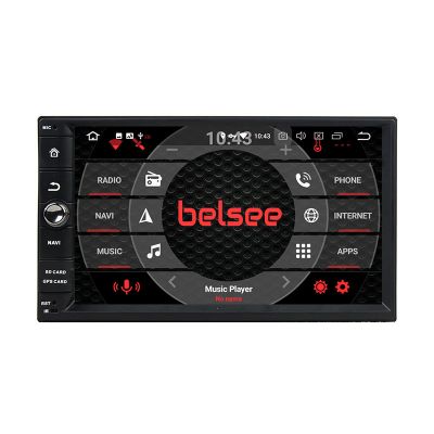 Belsee Best Android 9.0 Pie Auto Double 2 Din Head Unit Stereo Upgrade Car Radio Replacement  7 Inch Touch Screen for Universal with DSP Amplifier Bass Audio Sound System Subwoofer Control DSP PX6 Ram 4GB Rom 64GB GPS Navigation System Apply Carplay