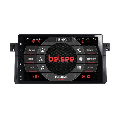 Belsee Aftermarket Android 9.0 Auto Radio Stereo Upgrade Head Unit Replacement for BMW E46 M3 3 Series 9 inch Touch Screen In Dash GPS Navigation System Apple CarPlay Android Auto Multimedia Video Audio Player Octa Core PX5 Ram 4GB Sat Nav