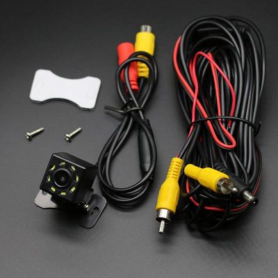 Belsee Car Head Unit Player Rear View Backup Reverse Parking Camera Waterproof 170 CCD  IR Night Vision 8 LED lights