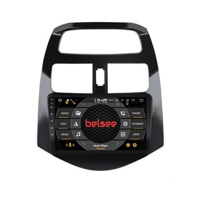 Belsee Best Aftermarket Stereo Upgrade Car Radio Replacement for Chevrolet Chevy Spark Beat Matiz Creative 2009-2015 Wireless Apple CarPlay Android 12 Auto Head Unit 360 cameras Ram 8GB Rom 128GB GPS Navigation Audio Video Player 9 inch Touch Screen Bluet