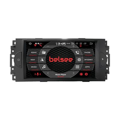 Belsee Best Aftermarket Stereo Upgrade Car Radio Replacement Android 12 Auto Multimedia Player For Chrysler 300C PT Cruiser Dodge RAM 1500 2500 Charger Magnum Jeep Grand Cherokee Compass Commander Patriot Apple CarPlay GPS Navigation System Head Unit