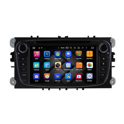 Belsee Aftermarket 2 Din Android 8.0 Oreo Head Unit for Ford Mondeo Focus S-Max C-Max Galaxy 7“ Touch Screen Sliver Octa Core DVD Player Receiver Ram 4GB Bluetooth Wifi DAB+