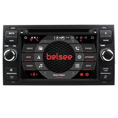 Belsee Best Aftermarket Wireless Apple CarPlay Android 11 Auto Head Unit Car DVD Player Radio Replacement for Ford Focus Connect S-MAX C-MAX Fiesta Galaxy Mondeo  Fusion Kuga Transit Wifi Bluetooth GPS Navigation System Multimedia Player Stereo Upgrade
