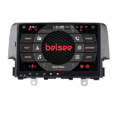 Belsee Best Aftermarket Android 10.0 Auto Radio Replacement Head Unit 2016 2017 2018 2019 2020 Honda Civic Sedan Stereo Upgrade 9 inch Touch IPS Screen In Dash GPS Navigation System Audio Video Multimedia Player Sat Nav Wifi Wireless Apple CarPlay PX6