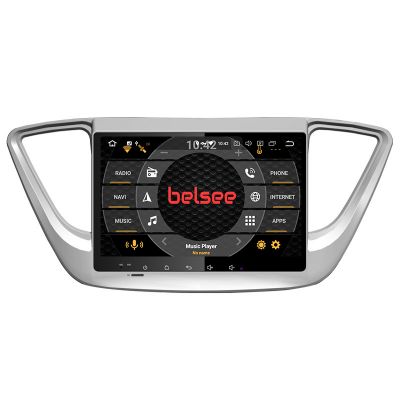 Belsee Aftermarket In Dash GPS Navigation System Android 11 Head Unit Auto Part Player Radio Replacement Stereo Upgrade for Hyundai Verna Solaris Accent 2017-2022 9 inch IPS Touch Screen Multimedia Player Ram 8GB Rom 128GB Wireless Apple Carplay Bluetooth