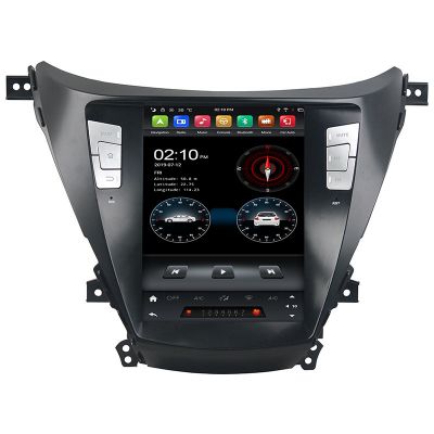 Belsee Best Aftermarket Tesla Style Car GPS Navigation Multimedia Player Android 9.0 Auto System for Hyundai Elantra Avante MD 2011-2016 Head Unit Stereo Upgrade PX6 Ram 4GB Rom 64GB Radio Replacement Apple CarPlay Wifi Bluetooth 9.7 inch Touch Screen 