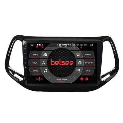 Belsee Best Aftermarket Wireless Apple CarPlay Android 12 Auto Head Unit GPS Navigation System for Jeep Compass 2016-2021 10.1 inch Touch Screen Display Multimedia Player Stereo Upgrade Car Radio Replacement Ram 8GB Rom 128GB Bluetooth Wifi 4G
