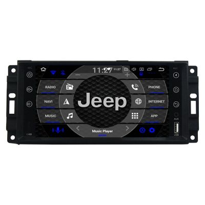 Belsee Aftermarket 7 Inch Touch IPS Screen Radio Replacement Android 11 Auto Head Unit Single 1 Din Stereo GPS Navigation for Jeep Wrangler Grand Cherokee Compass Dodge Ram Journey Caliber Sebring Chrysler 300C Ram 8GB Rom 128GB Wireless Apple Carplay Wif