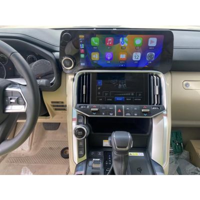 Belsee Best Aftermarket Dual Screen Android 12 Auto Wireless Apple CarPlay Head Unit Radio Replacement Stereo Upgrade for 2008-2023 Toyota Land Cruiser LC200 LC300 Upgrade 2024 Lexus LX600 Style 12.3 inch Touch Screen GPS Navigation Multimedia Player