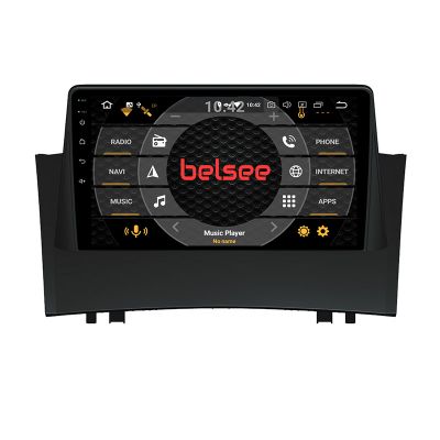 Belsee Best Aftermarket Autoradio Car Video Audio Player Radio Replacement for Renault Megane 2 MK2 II Fluence 2004-2009 Stereo Upgrade Android 11 Auto Head Unit GPS Navigation System 9 inch Touch Screen Octa Core Ram 8GB Rom 128GB Wireless Apple CarPlay