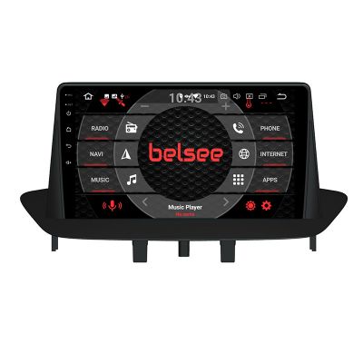 Belsee Best Aftermarket Renault Megane MK3 3 III Fluence 2009-2016 9 inch QLED Screen Upgrade Android 12 Auto Head Unit Radio Replacement Stereo In Dash GPS Navigation System Audio Video Multimedia Player DAB+ Wireless Apple CarPlay Wifi Bluetooth Sat Nav