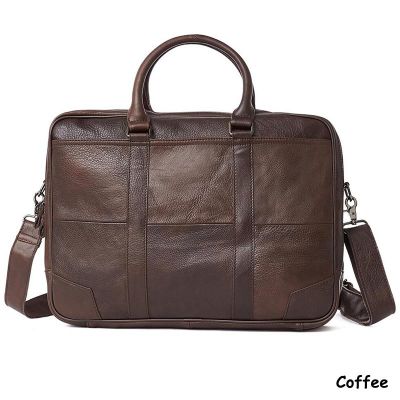 Belsee Best Leather Briefcase for Men 15.6 Inch Laptop Computer Vintage Handbag Shoulder Bag Business Gift