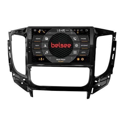 Belsee Newest Best Aftermarket Stereo Upgrade for Mitsubishi Pajero Sport / L200 2015-2020 Wireless Apple CarPlay Android 10 Auto 9 inch Touch Screen Display Sat Nav Audio Video Head Unit Multimedia Player Radio Replacement Obd2 Back up camera