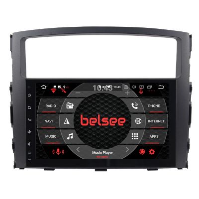 Belsee Best Aftermarket for Mitsubishi Pajero 4 V80 V90 2006-2016 9 inch Touch Screen Radio Replacement Stereo Upgrade Android 12 Auto Wireless Apple CarPlay Multimedia Entertainment GPS Navigation Audio System Ram 8GB Rom 128GB Bluetooth Head Unit Wifi 4
