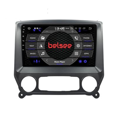 Belsee Best Aftermarket Car Stereo Upgrade Radio replacement Android 12 Auto Head Unit for GMC Sierra VIA VTRUX truck Chevrolet Silverado 2013-2019 Ram 8GB Rom 128GB DSP Bluetooth Wireless Apple CarPlay 10.1 inch Qled Touch Screen Receiver GPS Navigation