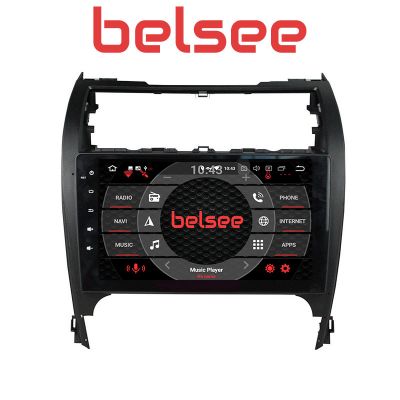 Belsee Best Aftermarket 10.1 inch Qled Touch Screen Radio Replacement Stereo Upgrade Android 12 Auto Head Unit for Toyota Camry 2012-2017 GPS Navigation system Wireless Apple CarPlay Ram 8GB Rom 128GB Bluetooth Wifi GPS Google Maps Multimedia Player