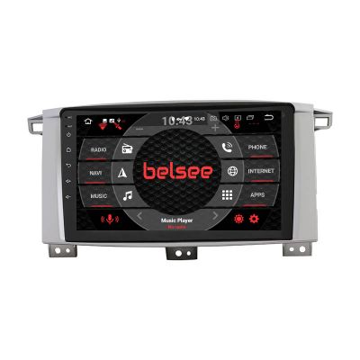  Belsee Best Wireless Android 10 Auto Apple CarPlay Head Unit for Toyota Land Cruiser LC 100 Lexus LX470 J100 2 II 2002-2007 Car Radio Replacement Multimedia Video Player GPS Navigation System Stereo Upgrade PX6 Wifi Bluetooth 10.1 Touch Screen Display