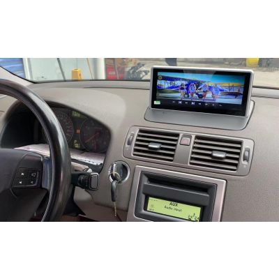 Belsee Best Aftermarket 9 inch QLED Touch Screen Radio Replalcement Car Stereo Upgrade Android 12 Auto Head Unit for Volvo S40 C30 C70 2004-2013 Wireless Apple CarPlay GPS Navigation System Audio Video CD DVD Multimedia Player Wifi Bluetooth DAB