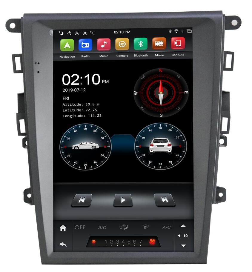  ZWNAV Android Tesla Style Radio for Ford Fusion Mondeo MK5  2013-2020 Car Stereo Autoradio 2 din GPS Navigation Multimedia Player DSP  Carplay Head Unit (2013-2020 Manual AC Version, 4GB+64GB) : Electronics