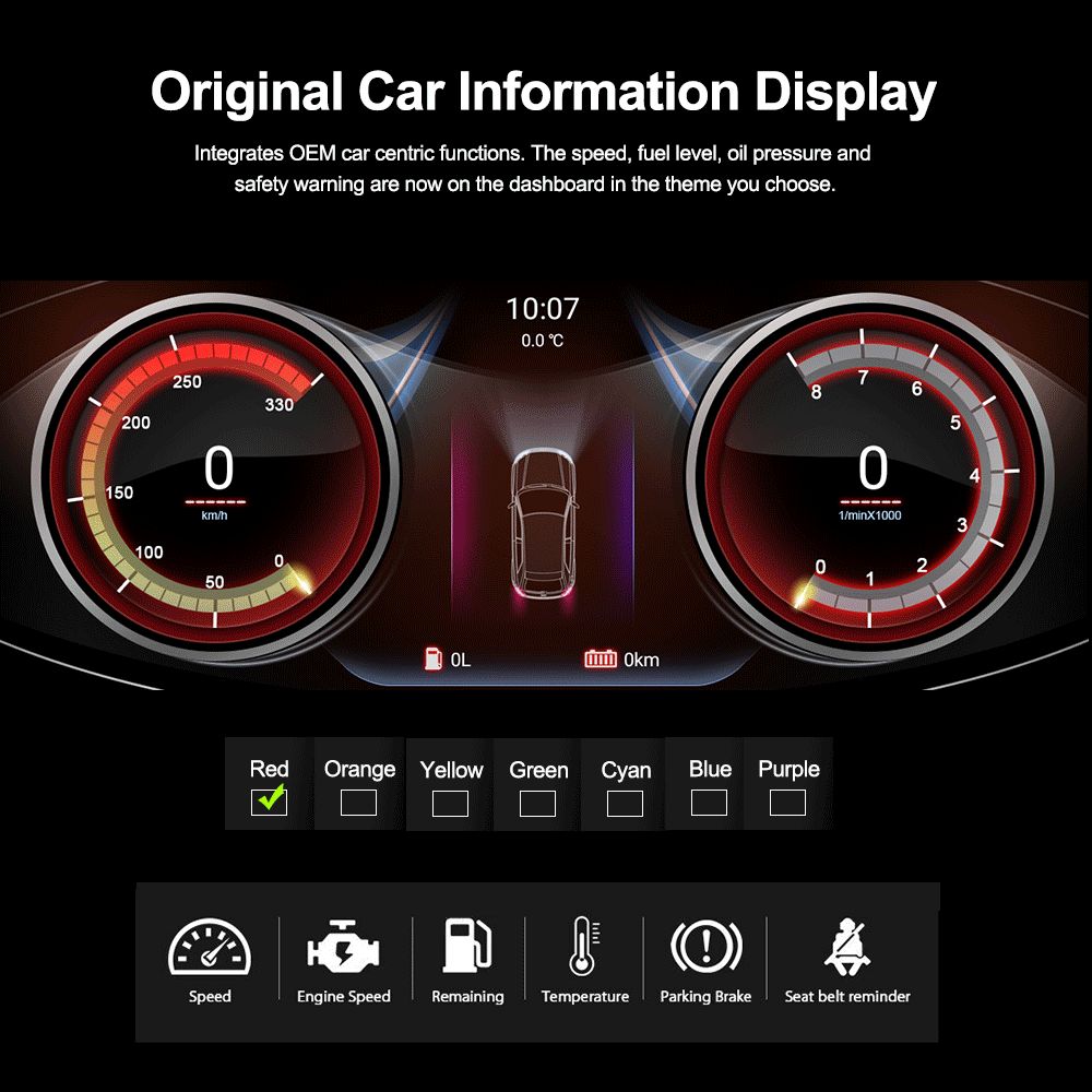 Audi original car information display screen radio