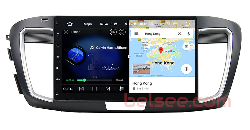 slpit screen on android 8.0 Honda Accord 9 9th gen 2013 2014 2015 2016 2017