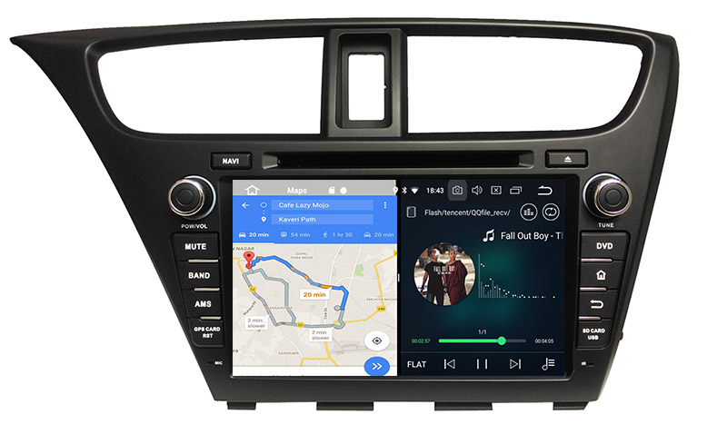 slpit screen on android Honda Civic Hatchback 