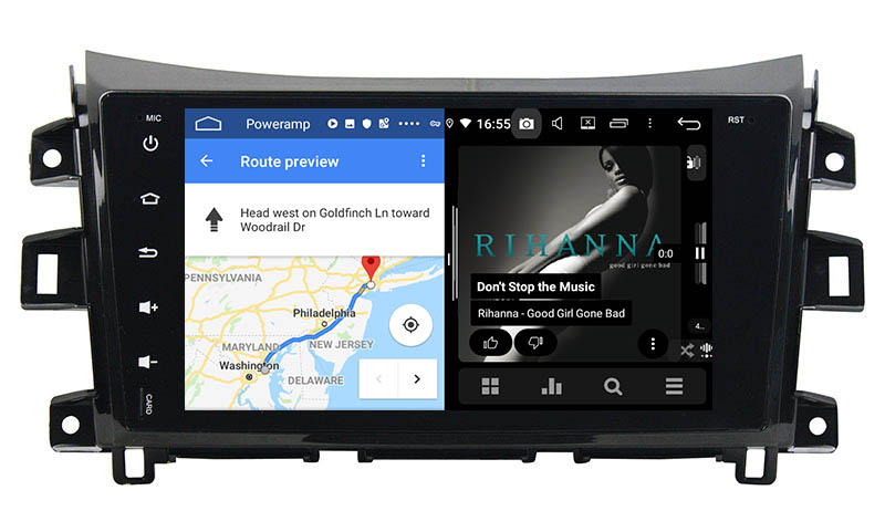 TypeBuilt para Nissan Navara NP300 2016-2018 Android 8.1 2 DIN Car Stereo Quad Core GPS De Navegación Radio Auto Am FM RDS Mirror Link Control De Volante BT Manos Libres