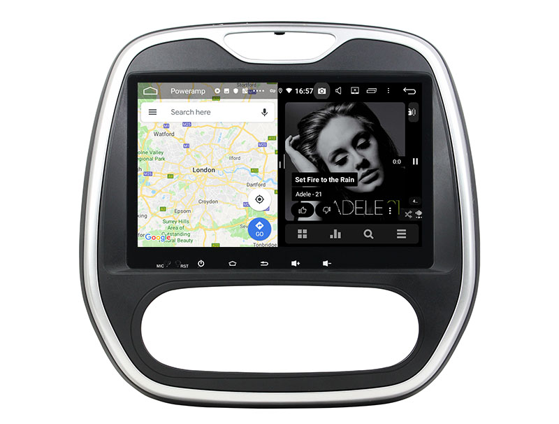 slpit screen on android Renault Captur MT Clio Samsung QM3 2011-2019 