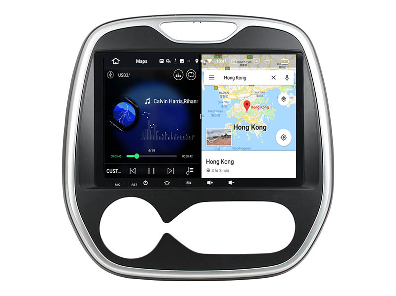 slpit screen on android Renault Captur MT Clio Samsung QM3 2011-2019 